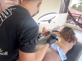 I went to pay the tattoo artist with a cashier's card and my angry ex sucked my ally's rod.
