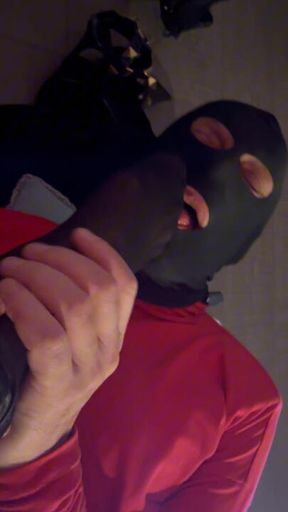 Sissy slut smell my dirty socks & licking my soles