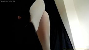 My Sec Tapping Sexy Black Heels in Pantyhose 2