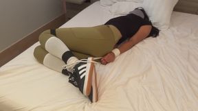 MarleneBound Hogtied in Adidas Sneakers After Workout
