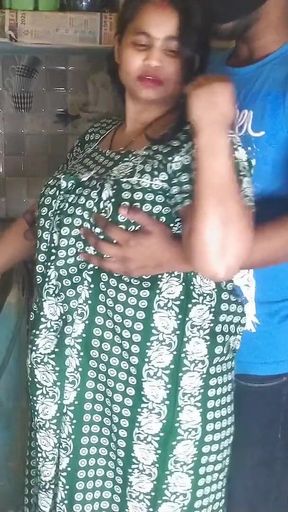 Desi Bhabhi Big Boobs Cleavage Tease in Kitchen Hot Indian Village Girls Exposed