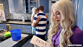 Horny Landlady Gets Threesome