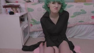 Tatsumaki z One Punch Man Cosplay Dziewczyna Jazda Na Ogromnych Dildo Złych Smoków