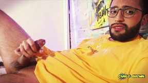 jerking my big uncut cock until i cum. would you like me to cum in your ass next? ?