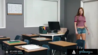 Busty Teacher Becky Bandini Caught Fingering Herself By Curious Student