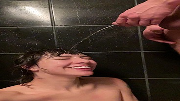 Nova Flame with her mouthful of Piss