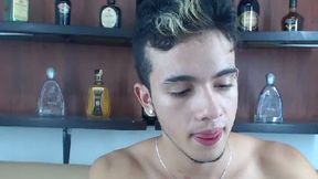 Latin Twink Blows His Little Load