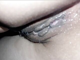 xxx Lewd stepdaughter gets eaten out by vicious stepdad spunk fountain