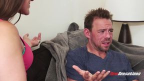 Stepsis Big Booty Ass Chokes on Massive Cock Gushes Cum Destruction