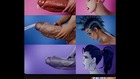 Multiple Overwatch Transgender Sluts Jerking Off And Cumming At The Same Time