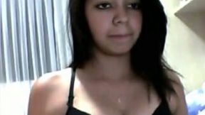 Hot young amateur dark skin babe does boob flash for the first time