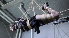 Femboy Punishment Suspension – 150m Rope Hogtie, 12cm Extender & Machine Milking in Cage!