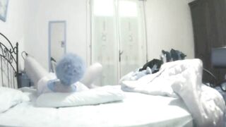 Fiance masturbates inside front of the mirror