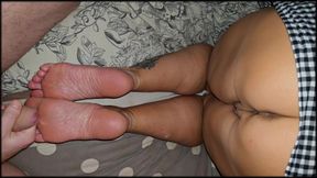 I Catch a Careless, Lustful Stepmother and Cum on Her Soles