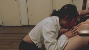 Third-person view of a couple having sex