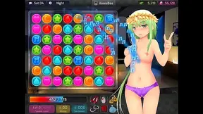 Blonde Babe Seduced by Curvy Beasts in Steamy HuniePop Encounter