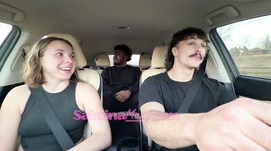 Carpool turns to friend satisfying my wife in the backseat