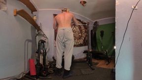 Beach to squats Facesit POV Spanish stud jerking off solo