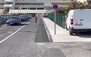 Morning Run Of Monika Fox Without Panties Through The Streets Of The City