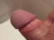 close up and tickling the peehole