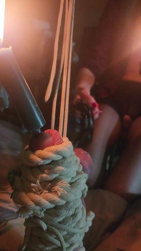 Goode Girl Flogging Balls by Candle Light POV