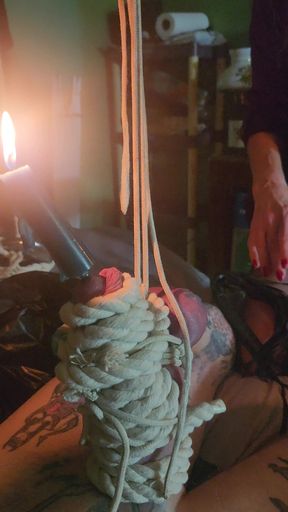 Goode Girl Flogging Balls by Candle Light POV