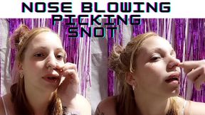 Snot blowing fetish nose picking nose fetish