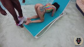sexy sisi pesos got a bbc! rome major cums inside her by the pool!