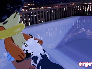 Erpleasure VRChat: Slutty Beizel in vr Gets His Dong Sucked & Ridden by a Panda Angel