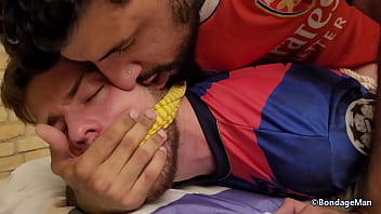 Rodrigo and Duratto soccer players fucking bound and gagged for the first time