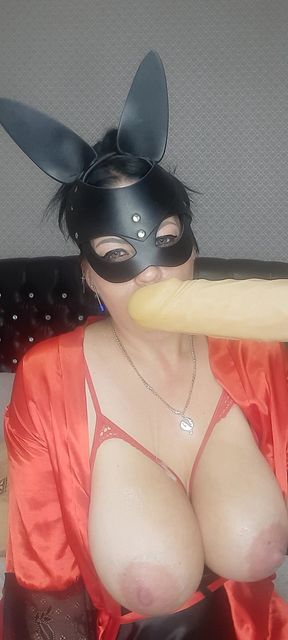 Huge Boobs and Monstrdildo in My Mouth