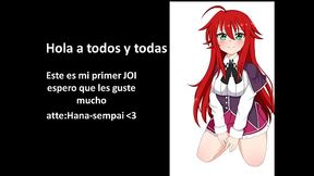 Rías Gremory Gives JOI Commands in Erotic Hentai Scene