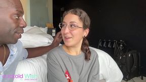 Full scene: Your 18y old GF Irog&eacute_nia is shy with U but asked me to P** in her throat