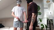 twink's first time using VR and it got too hot and too real fast