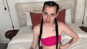 white girl sucks and fucks bbc until explodes on her face