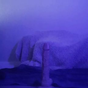 Blowing and riding my dildo