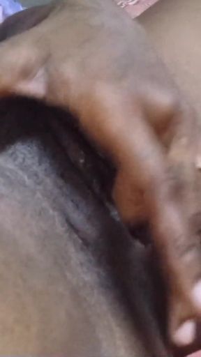 Rubbing Fingering Slapping My Black Tight Pussy
