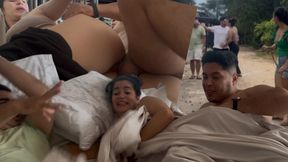 This stepmom is a big ass milf who likes to always share the bed with her husband&#039;s friend!