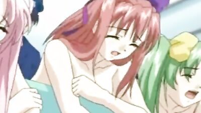 Asian cartoon hentai porn featuring Sofa and her friends in a wild foursome action