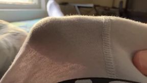 10 minute edging session thick cock big load white socks gay solo