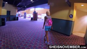 Msnovember Gets Naked in Movie Theater Ass Pussy &amp; Tits Out