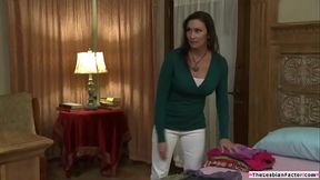 Lesbian milf fingers her sexy neighbor