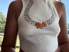 Amateur blondie solo anal masturbation