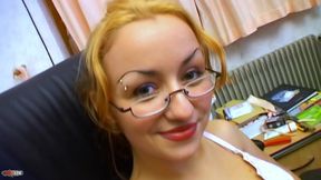 krystal wallas fucked at the office to get the secretary job - remastered
