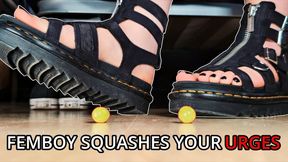 YOU have a CRUSH on ME? I CRUSH your BALLS! - Femboy crushes Loser's Balls and Cum under Platform Sandals - Worthless Balls get crushed under Dr Martens Sandals - You're better off without your Balls, Loser [1080p]