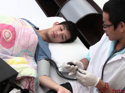 Asian twink gets examined and breeded from behind by doctor