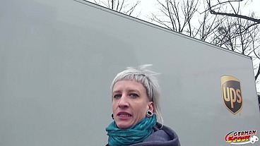 German Scout - Skinny Emo Teen Luna in Street Porn Casting
