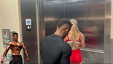 Blonde big tit hotwife Morgan Ray gives a sloppy wet blowjob to her big