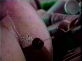 Guy takes his big massive cock and beats in trannys asshole on the bed