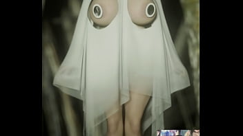 This Halloween Ghost Meme Waifu Teases Her Thicc Breasts For You To Cum